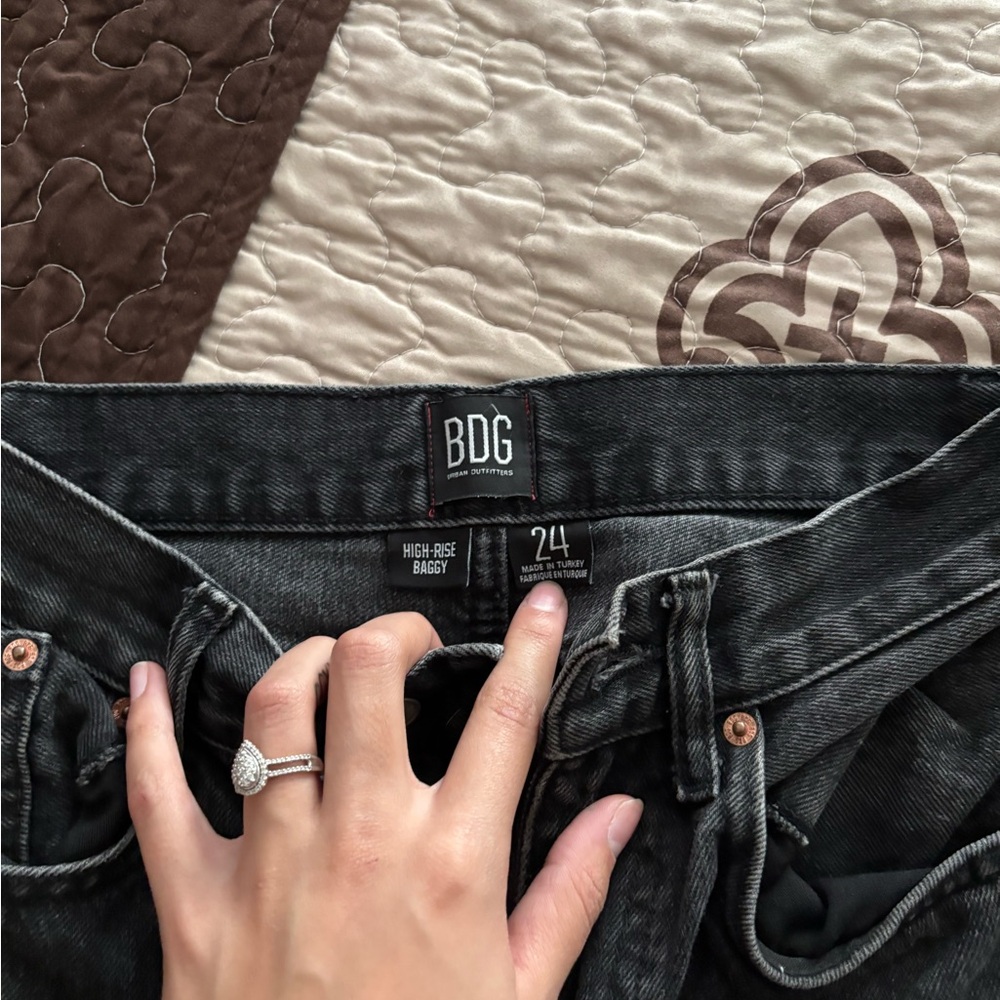BDG High-Rise Baggy Jeans - Dark Gray